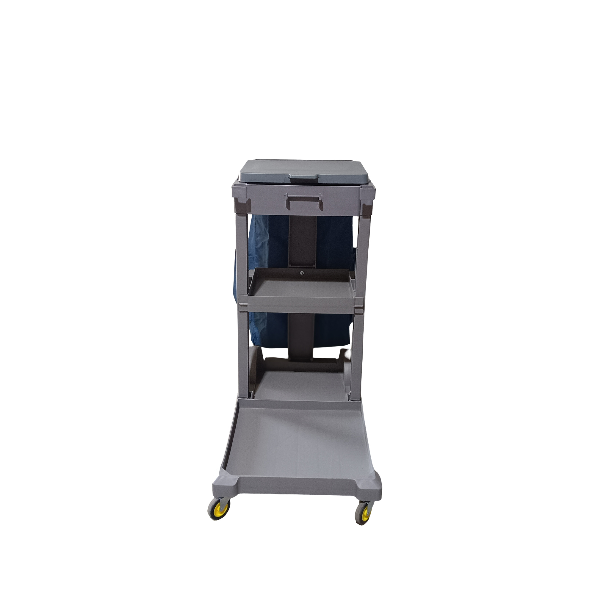 Janitor Cleaning Cart Grey with Blue Bag & Cover - Image 4