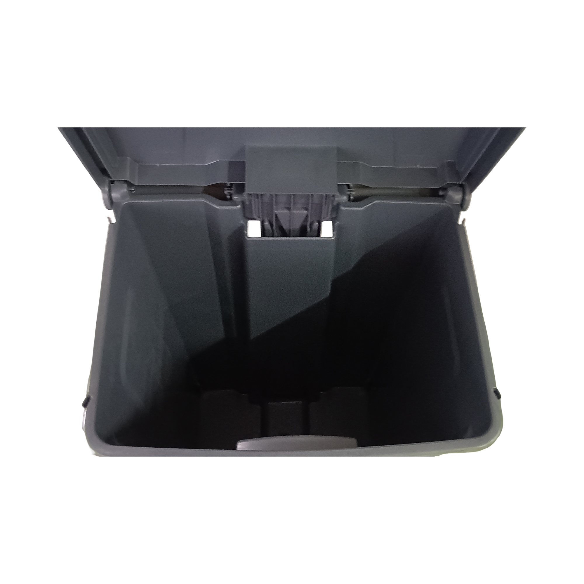 Covered Garbage Bin 87L Grey with Pedal - Image 7