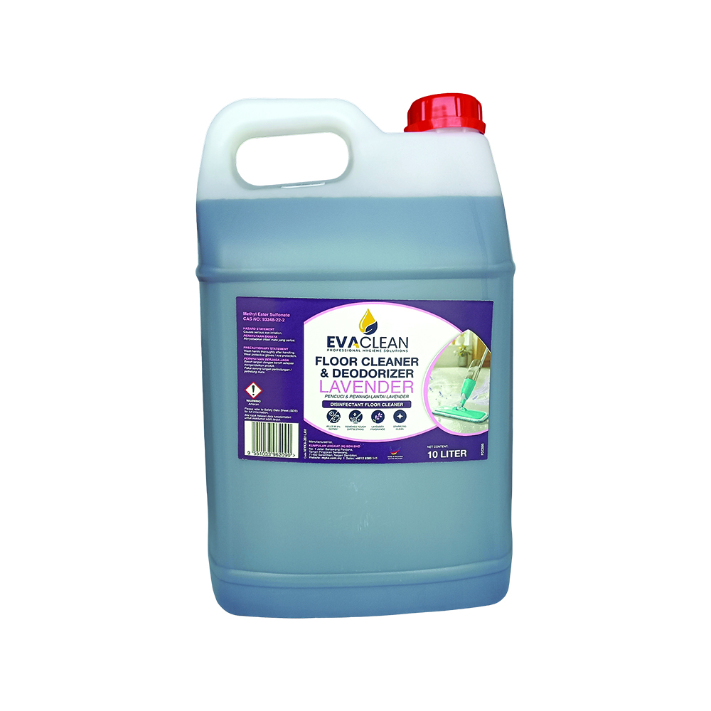 EVA CLEAN FDC005 FLOOR CLEANER & DEODORIZER LAVENDER 5/10L