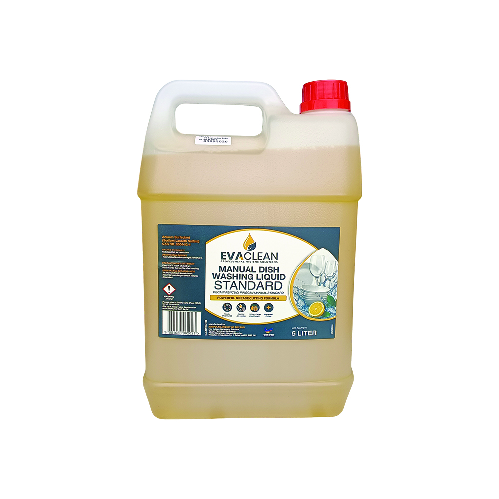 EVA CLEAN MDW005L MANUAL DISH WASHING LIQUID STANDARD YELLOW 5/10L