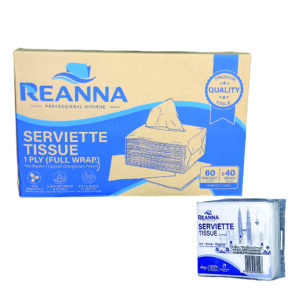 REANNA 1 PLY COCKTAIL SERVIETTE Q-FOLD ±40G/I.PKT ±17GSM (23*27CM)[60PKT/CTN]